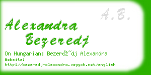 alexandra bezeredj business card